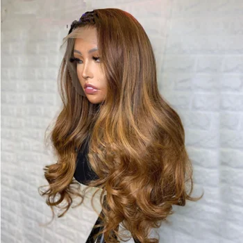 

Highlight Blonde 5*5 pu Silk Base Human Hair Water Wave Lace Front Wig With Baby Hair Pre plucked Peruvian Remy Hair