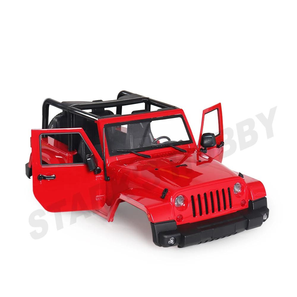 RC Car Hard Plastic Body Shell Open Jeep Wrangler JK Rubicon 2 Door for  1/10 Crawler Axial SCX10 RR10 WRAITH RC4WD D90 D110 CC01