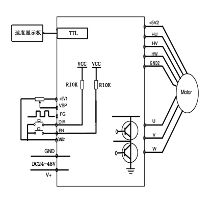 de motor sensorless bldc circuito fechado
