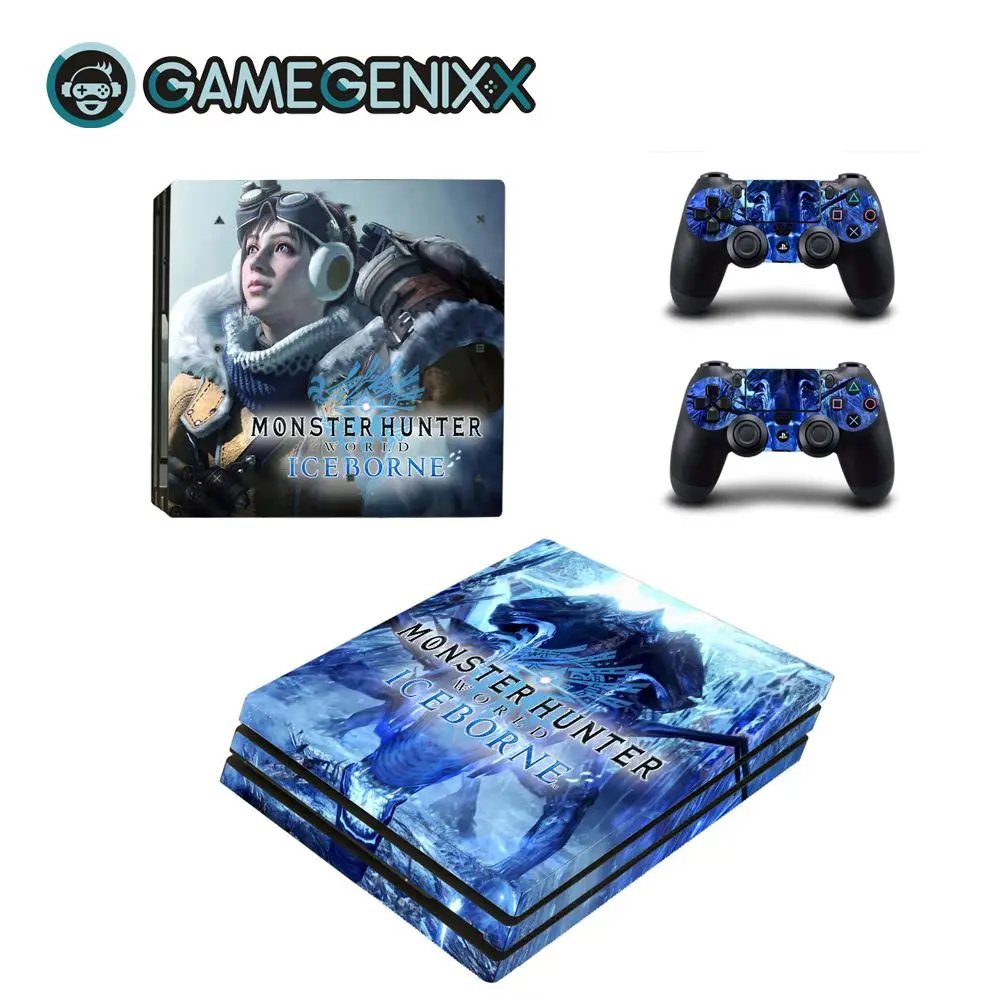 Monster Hunter World Защитная Наклейка на кожу GAMEGENIXX для консоли PS4 Pro и 2 контроллера-Monster Hunter World - Цвет: Monster Hunter World