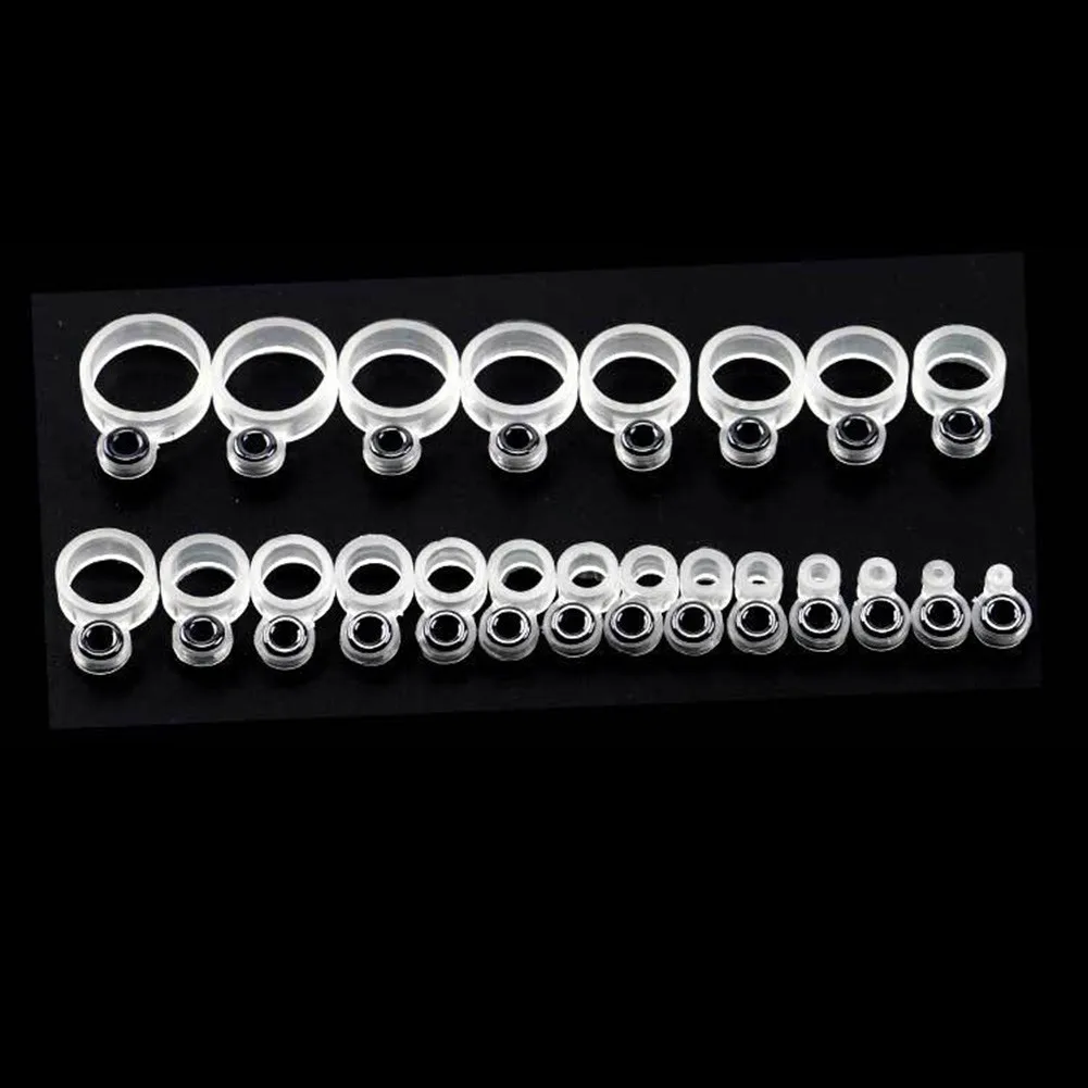 Silicone Fishing Rod Guide Wire Ceramic Ring Tip Repair Kit Line Guides Replacement Different Size 0.9-22 Fish Access 14/22Pcs fishing accessories,fishing tools,fishing tool,fishing rod guide repair kit