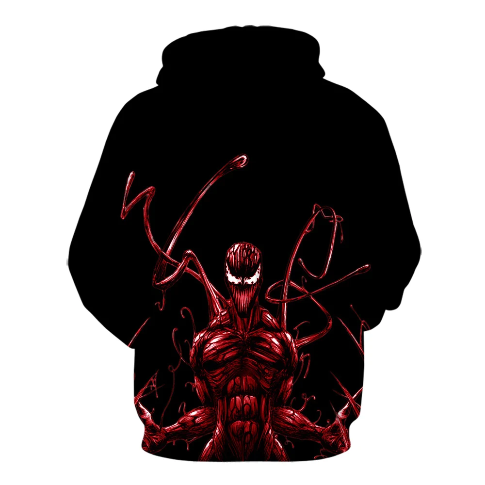Новинка, толстовки унисекс с 3D принтом Venom, толстовка для костюмированной вечеринки с супергероями, пальто, модный Забавный пуловер, топы с шапкой