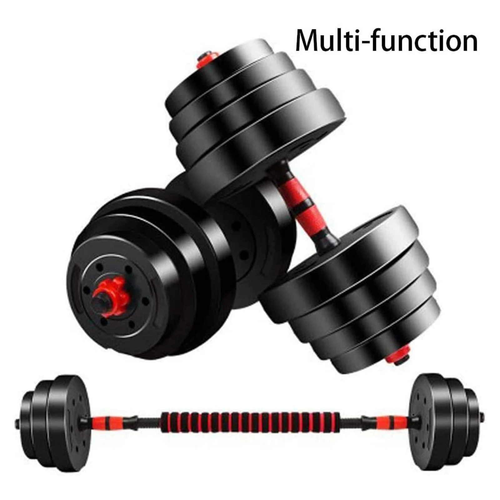 A Set Of Adjustable Weight Lifting Handles 2pc 40cm Dumbbell Bars+1pc