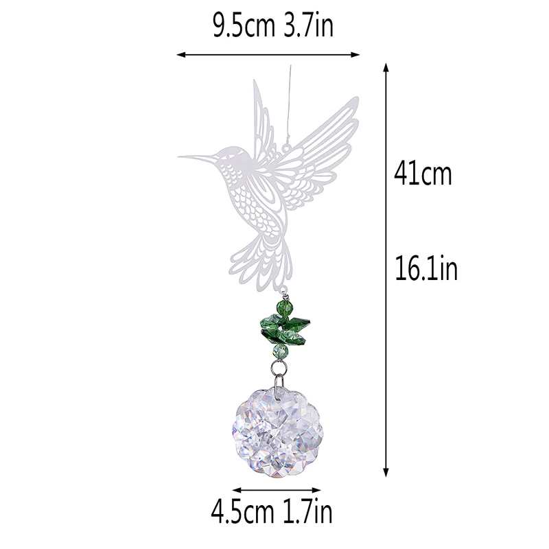 H&D 4 Styles Crystal Suncatcher Window Hanging Ornament Rainbow Maker Pendant for Christmas Day Wedding Cars Window Decor