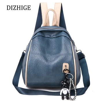 

Designer Bear Ornaments Multifunction Backpacks Women Leather Shoulder Bag Small School Bags for Teenage Girls Daypacks Mochilas