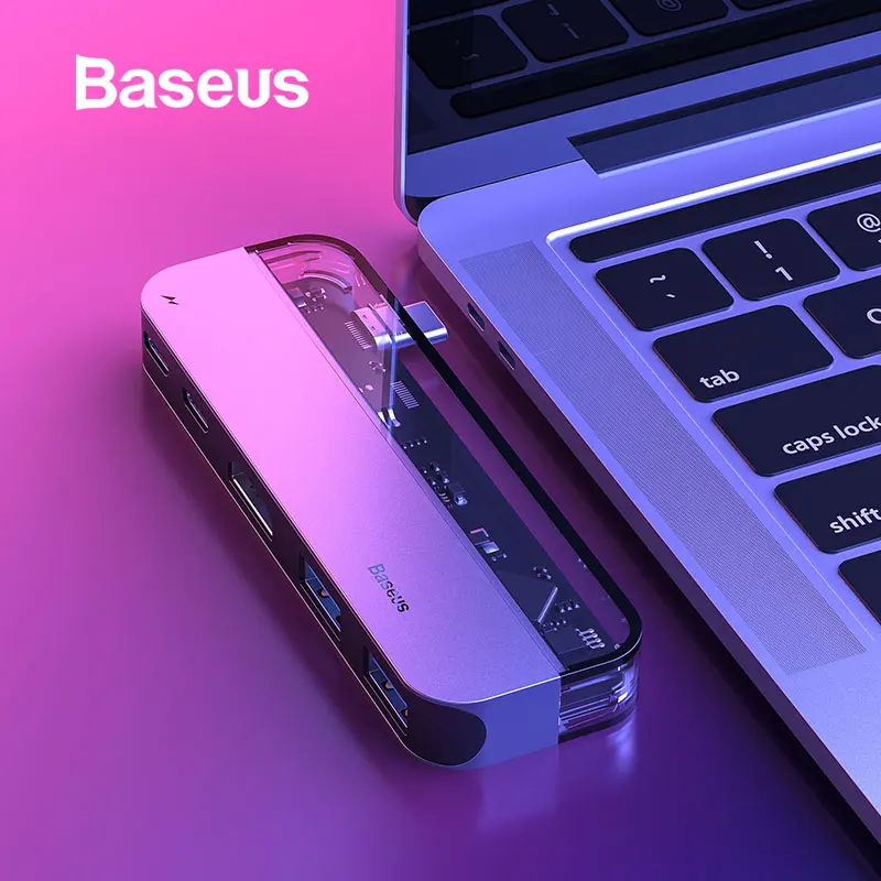 Продажа Baseus USB C концентратор для нескольких HDMI USB 3,0 USB концентратор для MacBook адаптер Аксессуары Pro Thunderbolt 3 SD кард ридер Type C USB концентратор
