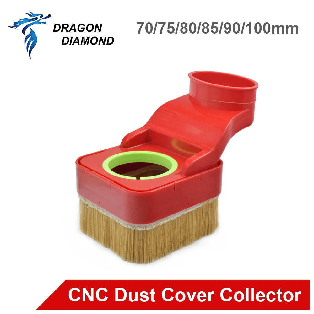 DRAGON DIAMOND Free Fall Dust Cover Collector 70/75/80/85/90/100mm Brush Cleaner For CNC Spindle Motor Milling Machine Router wood pellet maker