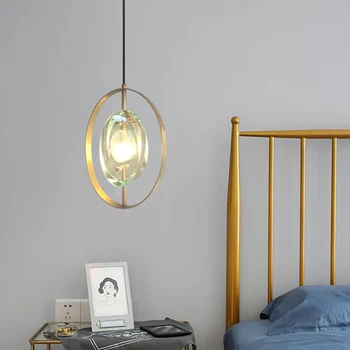 

Nordic Luxurious E14 Home Single Head Small Pendant Lights Designer Model Houses High Quality Crystal Art Decorate Hanging Lamp