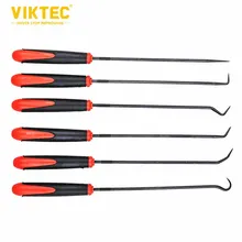 

VT13220 6pcs Long Reach Hook & Pick Set Combination Steel Handheld Double Injection Kit Hand Tool