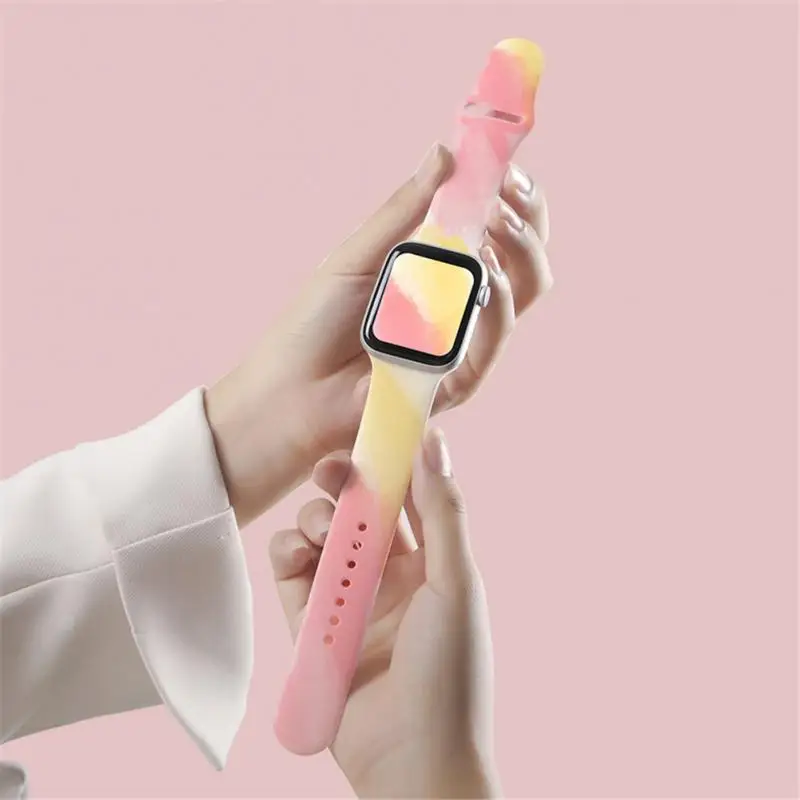 Ремешок акварельный BIGSALE для IWatch спортивный силиконовый сменный Браслет Apple Watch 1 2