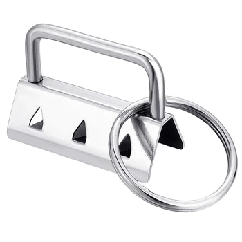 

40 Piece Key Ring Hardware Keychain Bracelet Hardware with Lanyard Key Ring