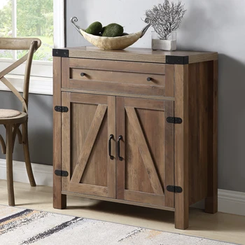

Vintage Rustic Wood Console Table with Drawer and Storage for Entryway Hallway Home Living Room Table Organizer