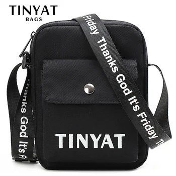

TINYAT Women flap shoulder bags korean student bag cell phone bags women canvas handbags Pouch simple small crossbody bags