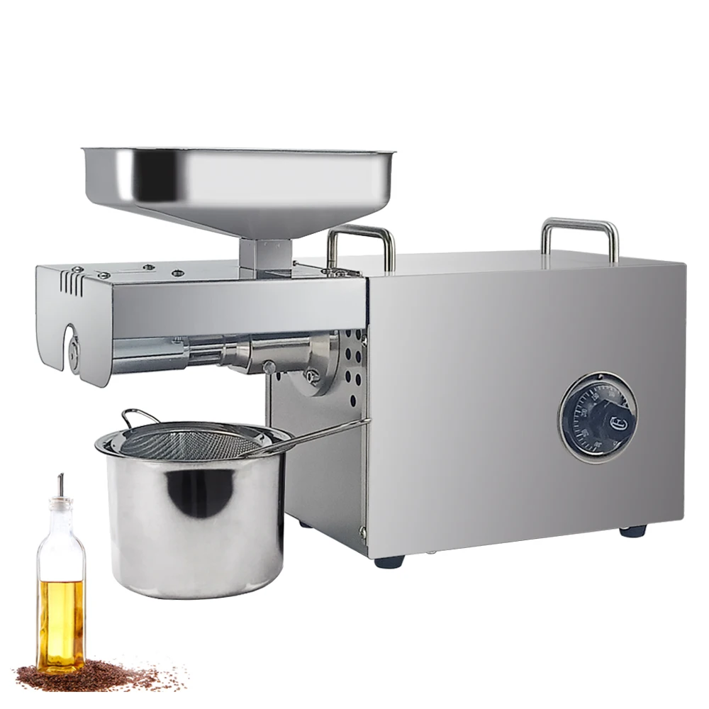 

Home Use Cold/Hot Oil Press Machine with Temperature Control Automatic Oil Expeller Mini Oil Extraction for Peanut Coconut