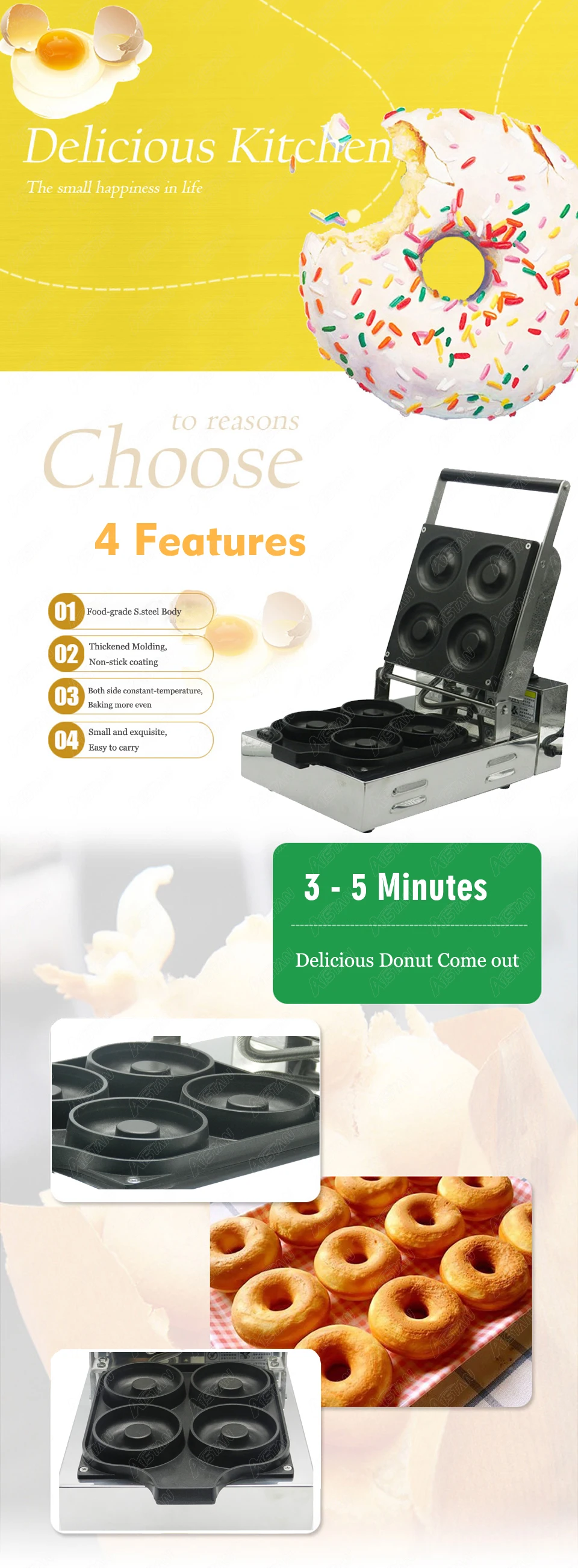 Электрическая настольная машина для приготовления пончиков EG6A|donut making machine|donut