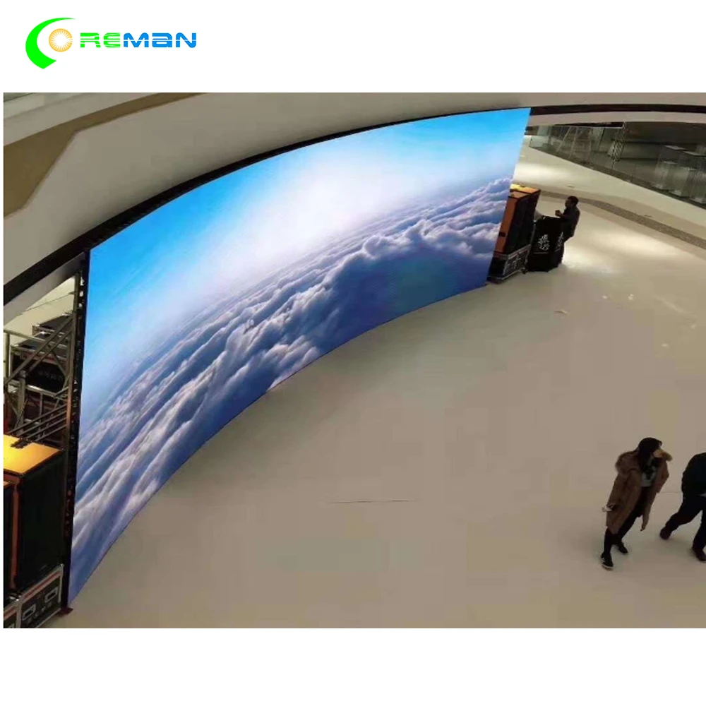 Flexible Curve Led Panel Screen Indoor P3.91 P4.81 Rental Full Color ...