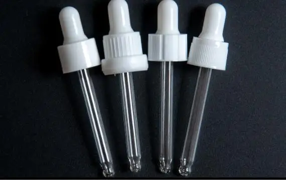 20-300pcs 18/410 Essential Oil Bottles Cap Black/white Plastic Cover Dropper Lid Glue Head with Glass Pipe 5-100ml | Красота и