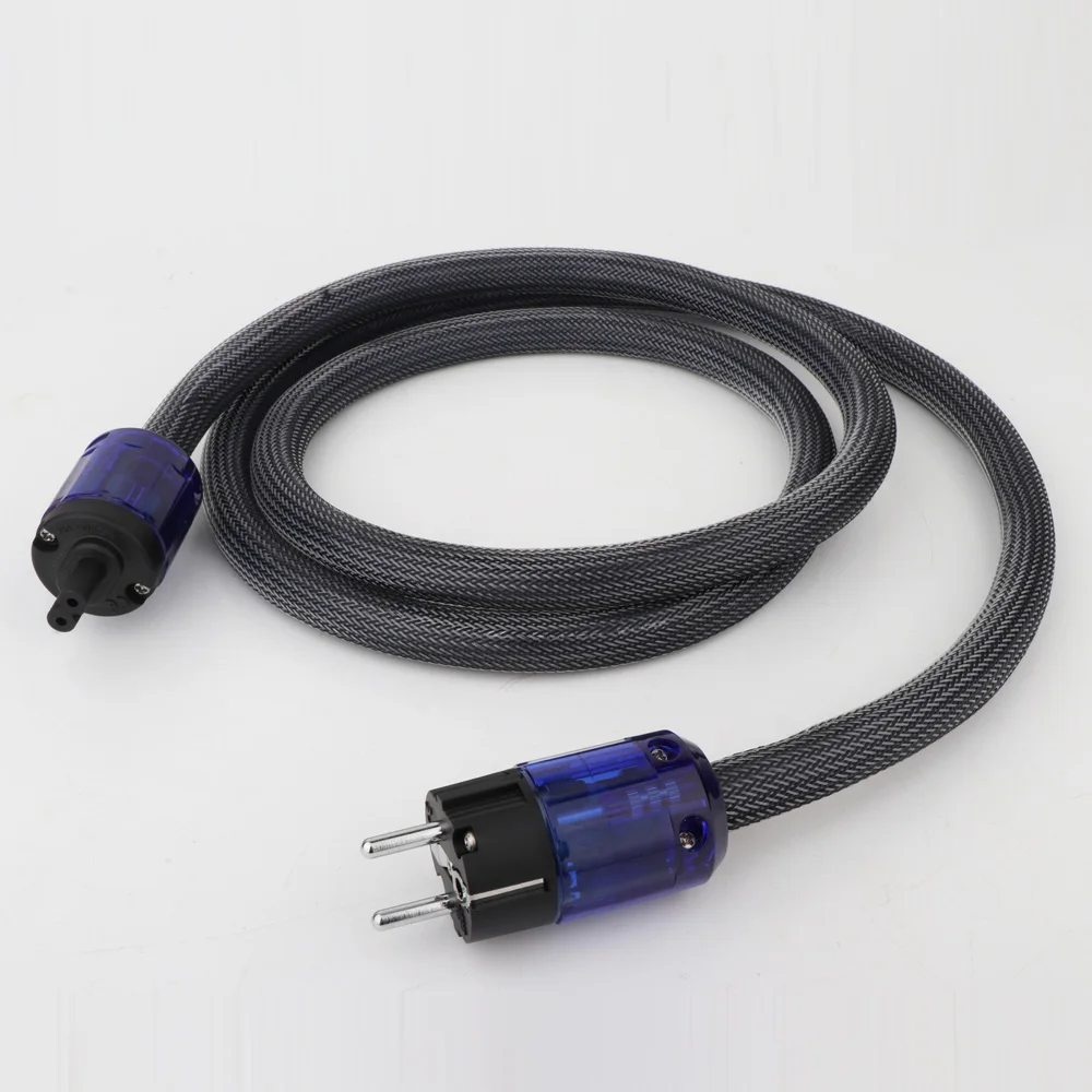 Hi Fi PCOCC медные End Аудиофильные кабели питания EU Schuko силовой кабель с рисунком 8 IEC AMP