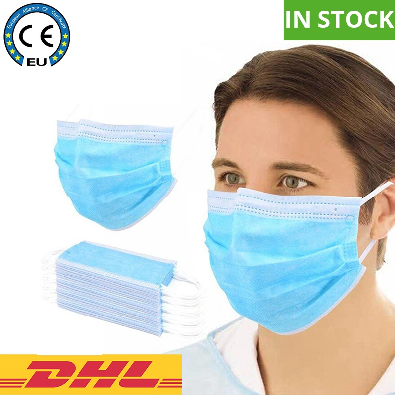 

20PCS Disposable Masks Safety Masks 3 Ply Protective EO Sterilization BFE 95% Filtration With CE Certified