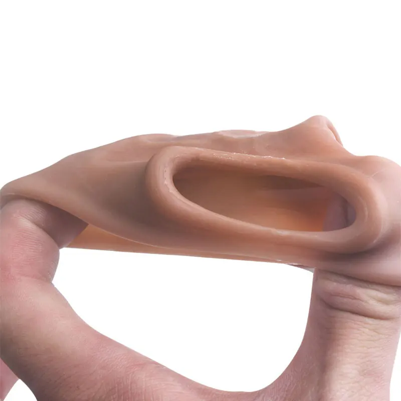 18 Adult Sex Toys For Man Silicone Enlargement Penis Sleeve Extender Reusable Sleeves Delay Ejaculation male sex toys penis vibrator sleeve