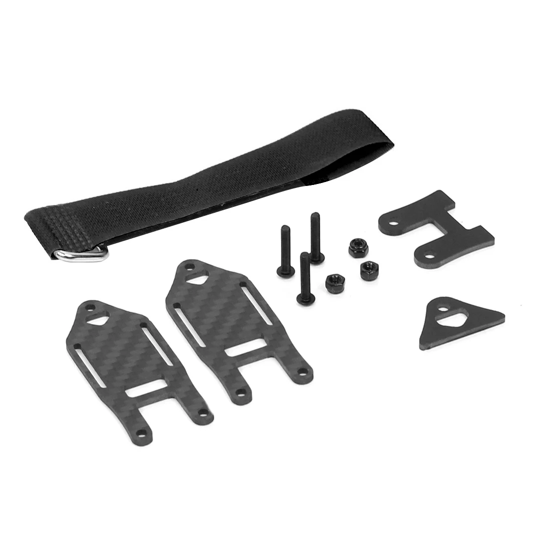 Support de verrouillage pour drone FPV - Sac à dos DIY - Lot de 2 panneaux carbone + 2 verre + sangle