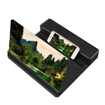 

12" Phone Screen Amplifier Bracket with Bluetooth Speaker Screen Magnifier Stand C90F