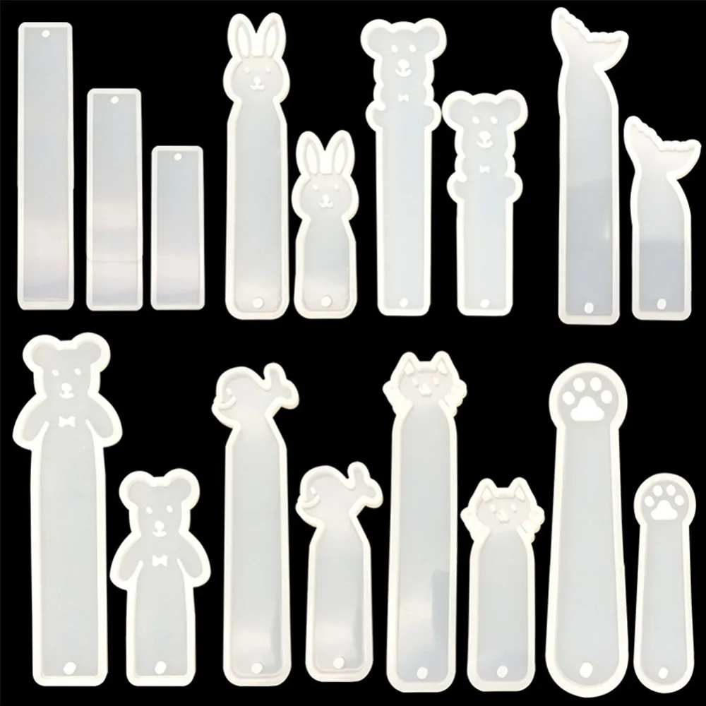 13 видов стилей силиконовые закладки формы животных DIY формы смолы закладки ювелирные изделия брелок DIY ремесло силиконовые прозрачные формы