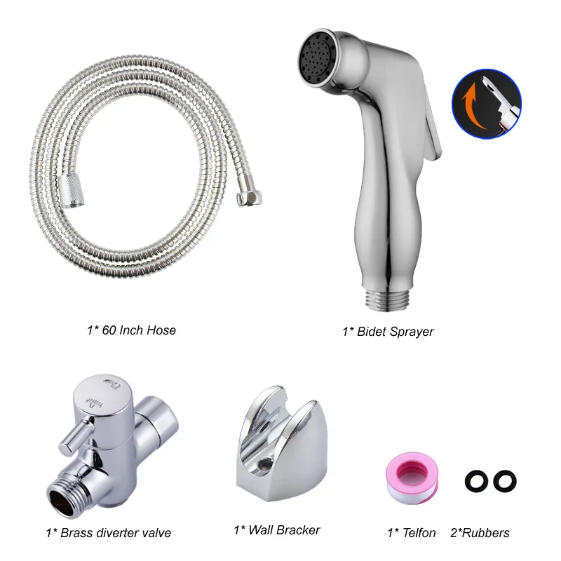 

Bidet Women's Washing Set Toilet Spray Gun Bottom Hose Water Separator Washer Body Cleaner