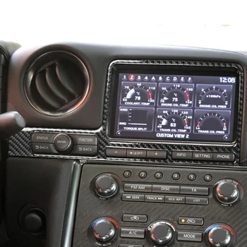 

Carbon Fiber Navigation Panel Cover GPS Car Black Frame Decoration Accessory