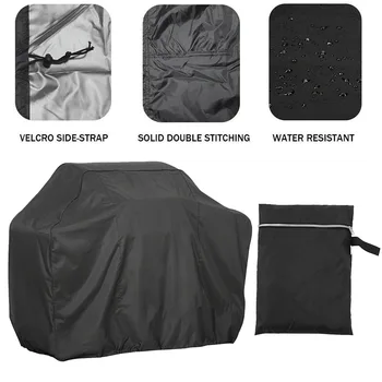 

Home Fade Resistant BBQ Grill Cover Gas Barbecue Kitchen Tool Oxford Cloth Easy Clean Outdoor Camping Dustproof Full Protection