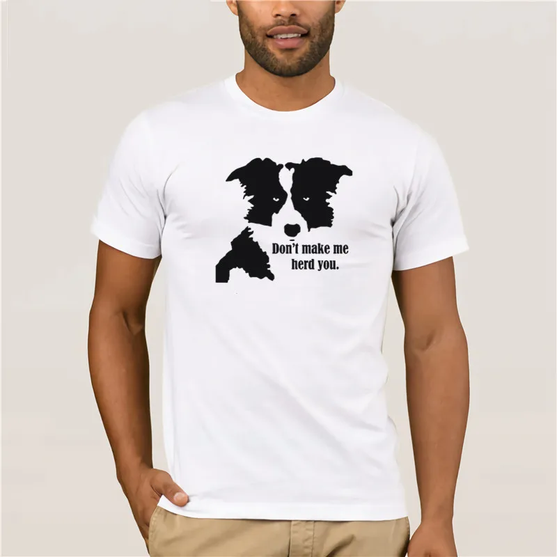 Fashion Creative Graphic T shirt Border Collie Art Men's T Shirts