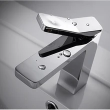 

Minimalist Style All Copper Black Basin Faucet Cold And Hot Double Control Single Hole Single Handle Artistic Modeling