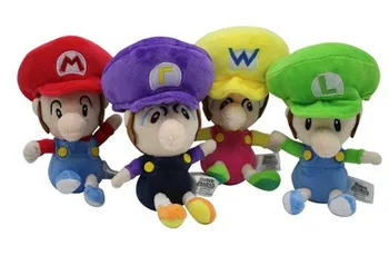 

New arrival 15cm Super Mario Bros Baby Mario & Luigi Plush Dolls Q Style Stuffed plush Toys for children birthday gift