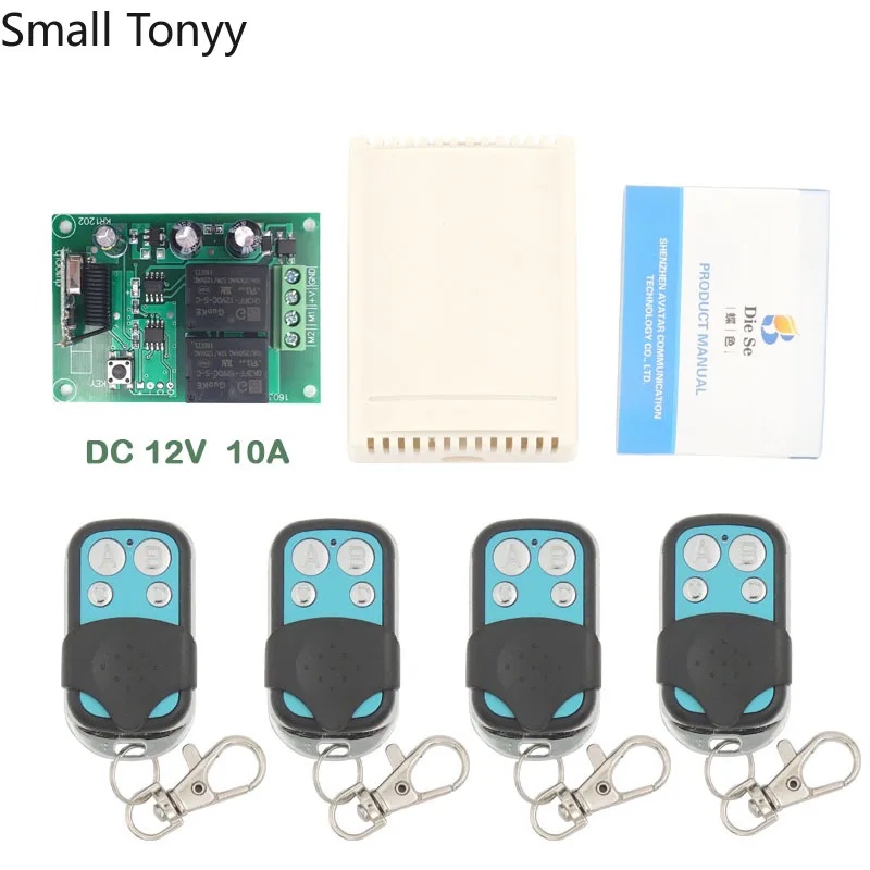 

433MHz Wireless Universal Remote Control DC 12V 2CH rf Relay Receiver and Transmitter for Switching Current Direction controller