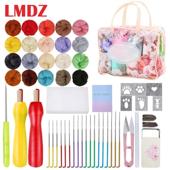 

LMDZ Felting Kit Needle Wool Felting Starter Kit Felting Supplies Needle Felting Kit Wool Felting Tool Wool Roving Handcraft Kit