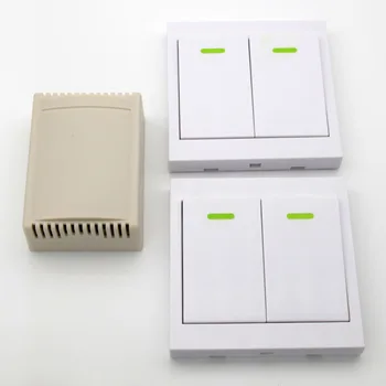 

86 Wall panel wireless remote transmitter 2 button RF switch remote control for light bulb home living room bedroom hallway