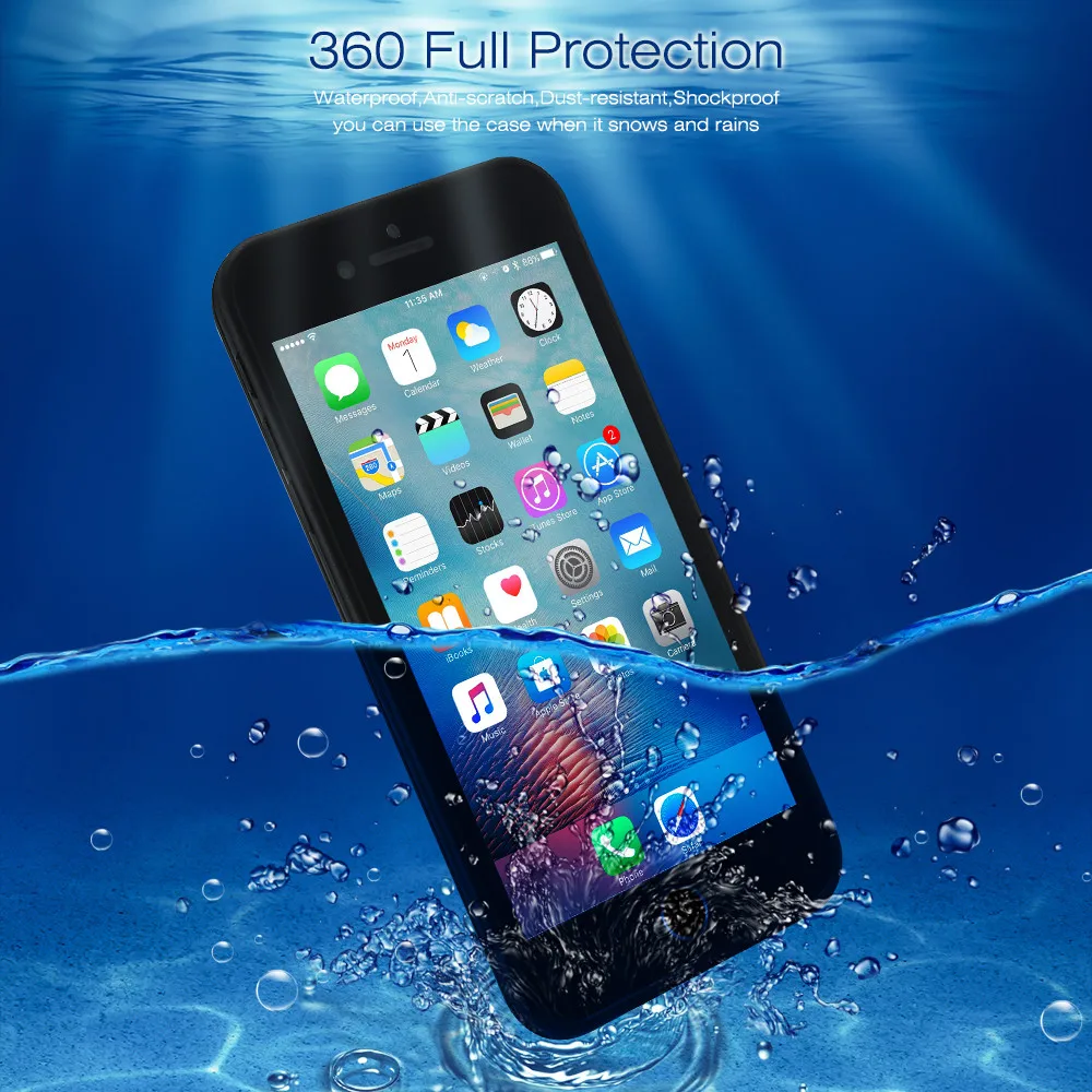 

Soft TPU Slim Waterproof Case For iPhone 6/6S/7/8 Plus 5/5S/SE Swimming Silicon Back Cover Underwater Diving Phone Bag Pouch