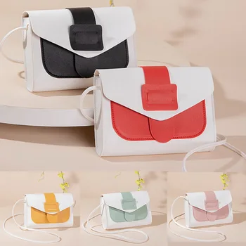 

Chic Contrast Color Flap Messenger Bags for Women Magnetic Buckle Design Single Shoulder Bags Ladies pouch Purse Trendy Rivet
