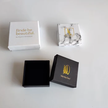 

Wholesale 500pcs/lot black jewelry gift boxes custom logo packaging necklace bracelet ring boxes free shipping