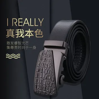 

Stall Hot Selling Supply of Goods MEN'S Leather Belt Genuine Leather Middle-Aged Business Belt Automatic Buckle Casual Wais