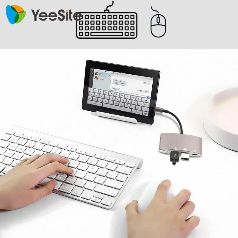 Docking Station Apple Lightning Otg Iphone7/8/X/11/12 Ipad Connect U Disk/Mouse/Tastiera Tablet Adattatore Convertitore Interfaccia Usb