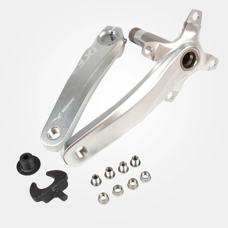 Bike Crankset Narrow Wide Single Chain Ring 170mm Bottom Bicycle Crankset for Mountain Bike SAL99 - Цвет: Silver