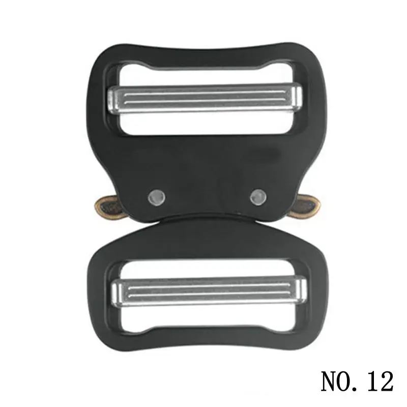 Dual Adjustable No-Sew Tactical Belt Buckle Quick Release For Width 38mm  Strap Men Luggage Clothes Webbing Clip Black Buckles - AliExpress