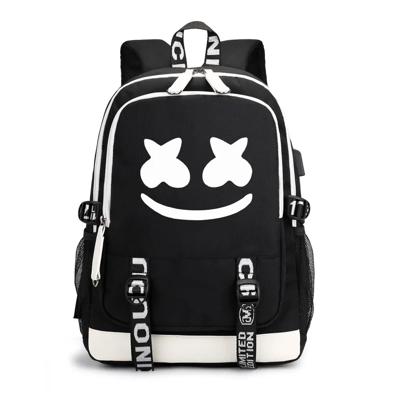 

Currently Available American DJ Marshmello Cotton Candy Backpack Custom Luminous USB Charging Backpack Student School Bag