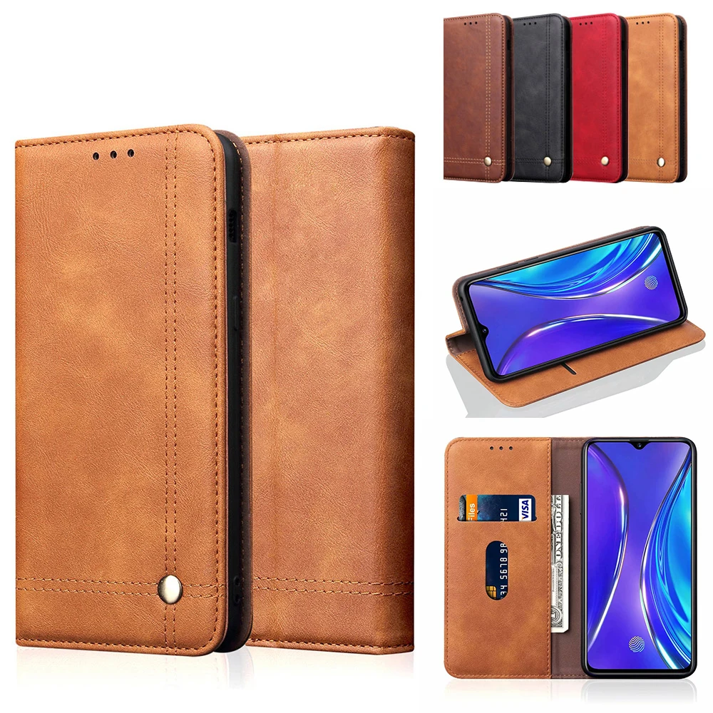 Ретро Классический Кожаный чехол портмоне с функцией для Realme XT X2 Pro OPPO Рено Ace 2 2Z 2F
