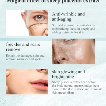 

5 bottles 80% Sheep Placenta Serum for anti aging compact Serum Essence Skin Care Products