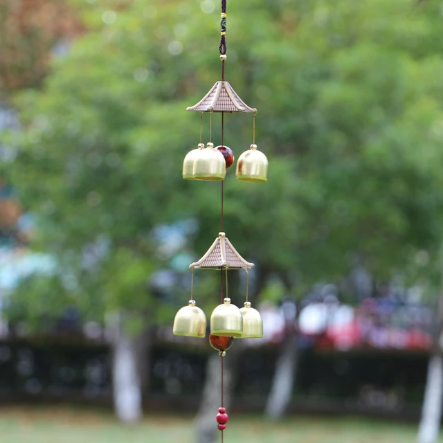 Décoration du jardin,Carillons éoliens japonais en fer, cloches