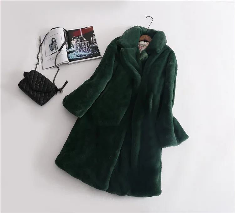 Пальто из искусственного меха теплая толстая зима длинное пальто женское мягкая пушистая куртка искусственная шуба розовый белый зеленый серый черный пальто женское