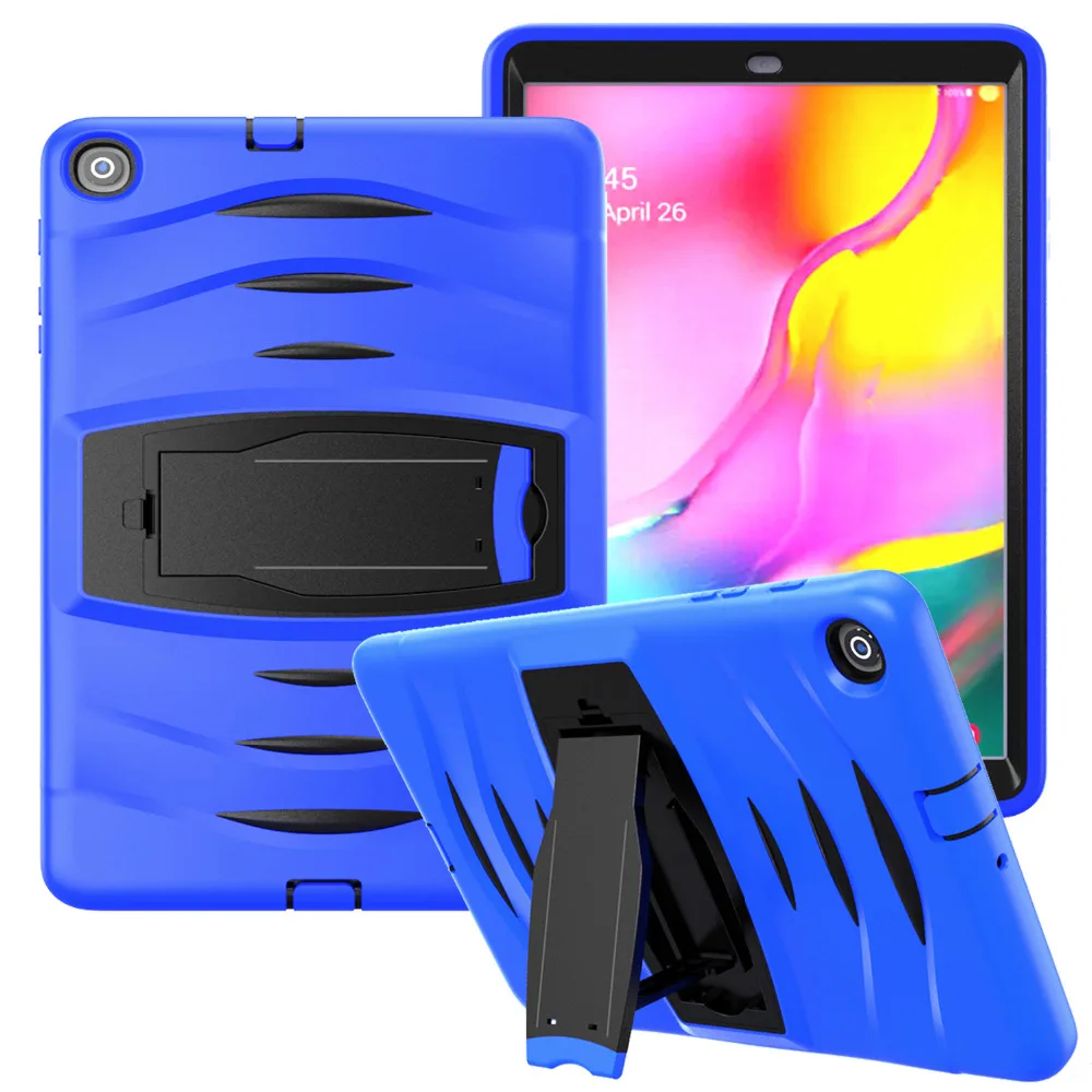 Для Samsung Galaxy Tab A 10,1 SM-T510 T515 чехол для детской кожи, безопасный ударопрочный сверхмощный ПК с прочной подставкой полный защитный чехол