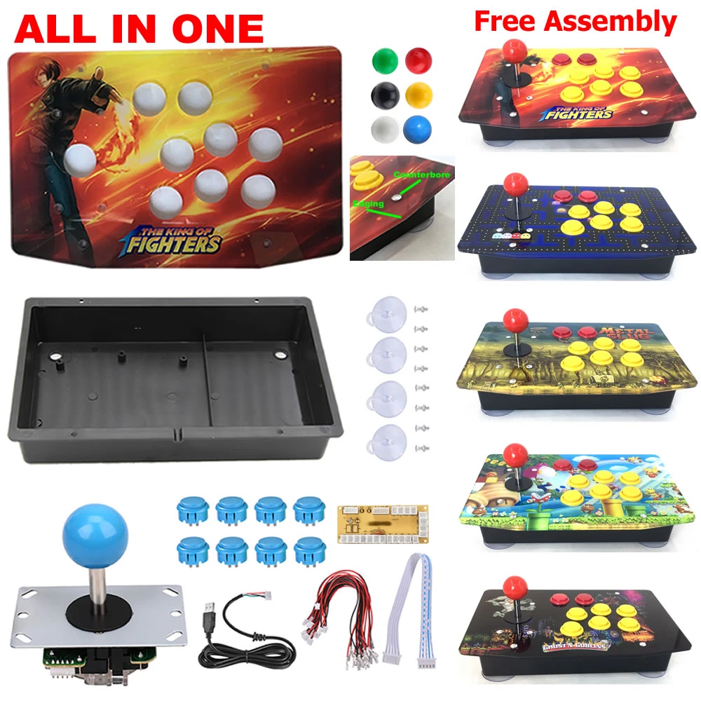 DIY Griff Arcade Set Ersatz Arcade Joystick Acryl Panel/Case fr Arcade Game g0